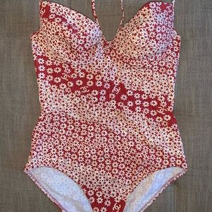 Vintage CHANEL swimsuit with matching cover up.
